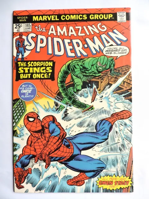 Amazing Spider-Man Comic Book No 145  VF+ Gwen Stacy is alive..and, well..?