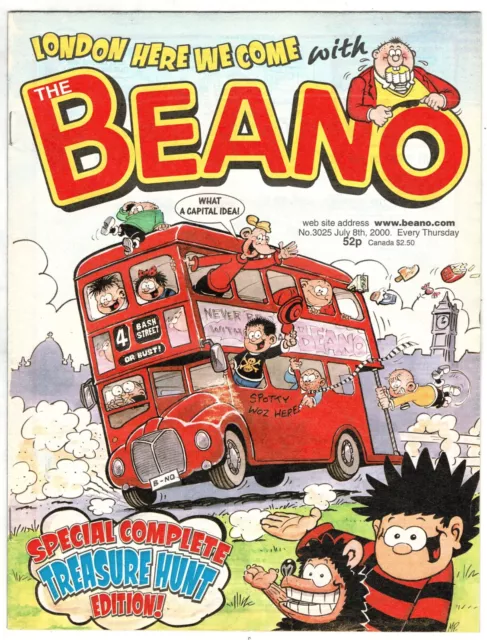 The Beano comic #3025 8th July 2000 Dennis Menace Roger Minnie - Combined P&P