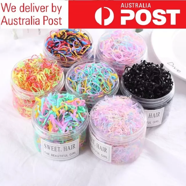 20-100pcs Elastic Rubber Hair Ties Hair Band Ropes Women's Ponytail Holder HQ