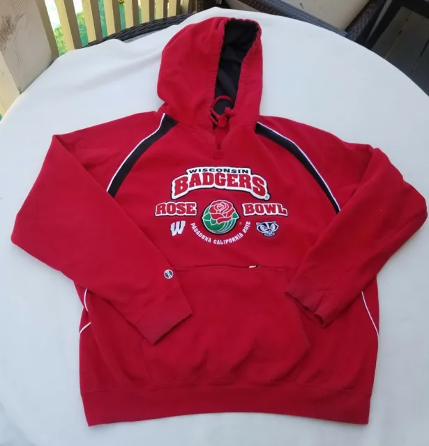 Wisconsin Badgers Rose Bowl 2012 Red XL Sweatshirt Big Ten Football Hoodie