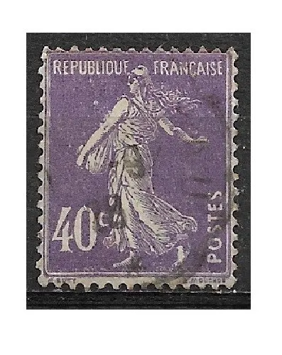 Timbre FRANCE Oblitéré YT 236 MI 216 SEMEUSE 40c violet 1927 1931