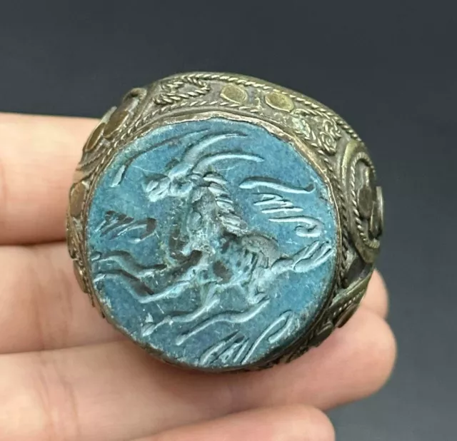 Beautiful afghan silver  old turquoise, stone wonderful stone Ring