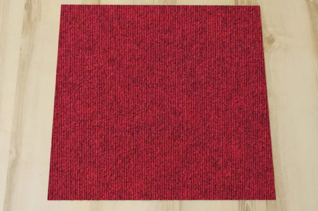 Teppich Fliesen Rex 50x50 cm B1 Balta 316 Rot B-s1