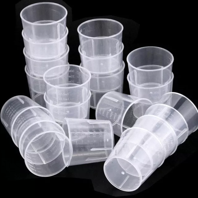 Tazza di misura graduata plastica trasparente capacità 100 ml 10 pz