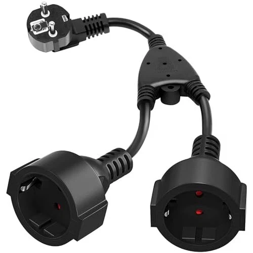 LUVZOOR Prolongateur Rallonge Électrique avec Double Prise, Ignifuge Résistan...