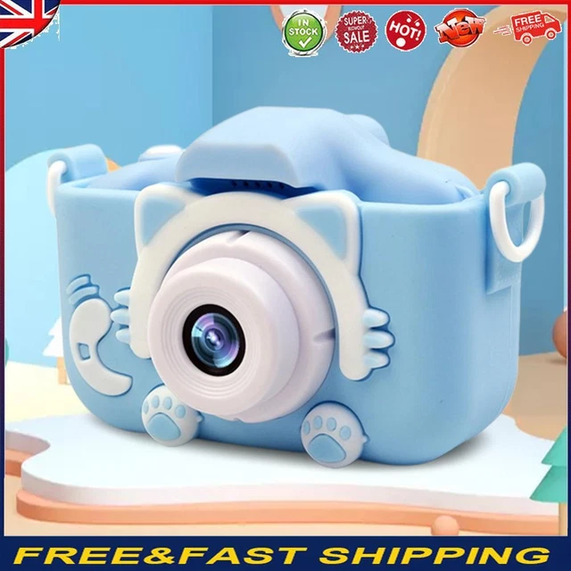 Cute Camcorder 1080P Digital Video Camera Portable Gifts for Kids (Blue) -
