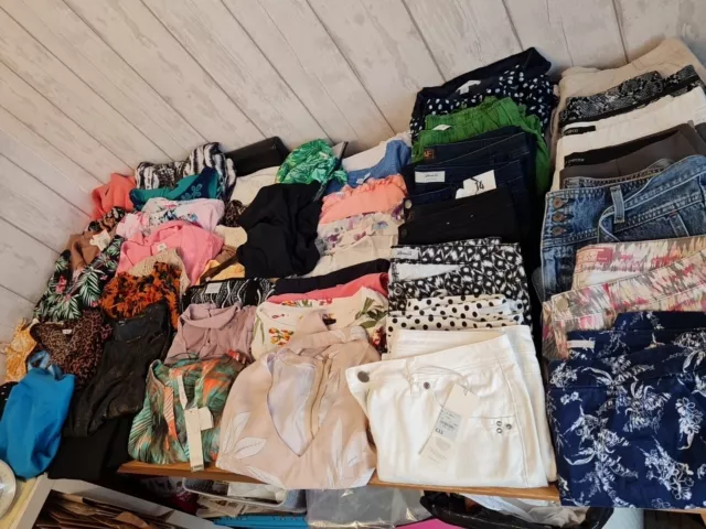 Pacchetto abbigliamento donna taglia 14. (52 articoli) Buone condizioni. Alcuni nuovi.