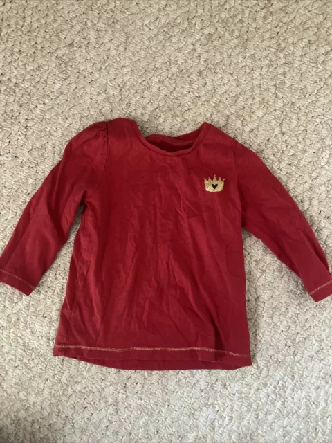 Red Top 12-18month Crown Long Sleeves