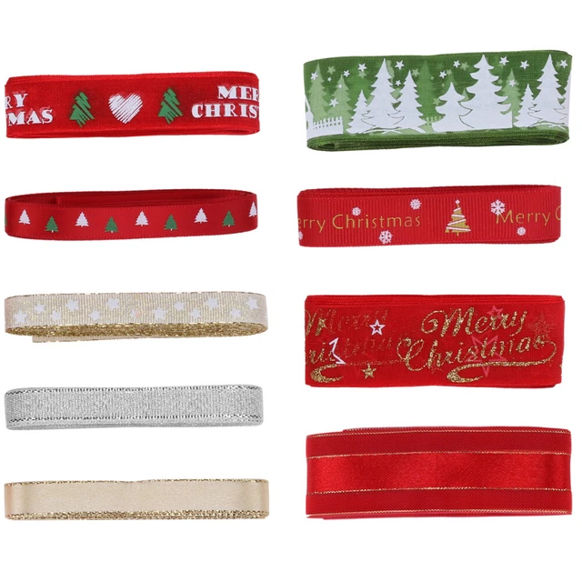 9 Pcs yule gifts christmas wreath ribbon Weihnachtshaarschleifen machen Weihnach