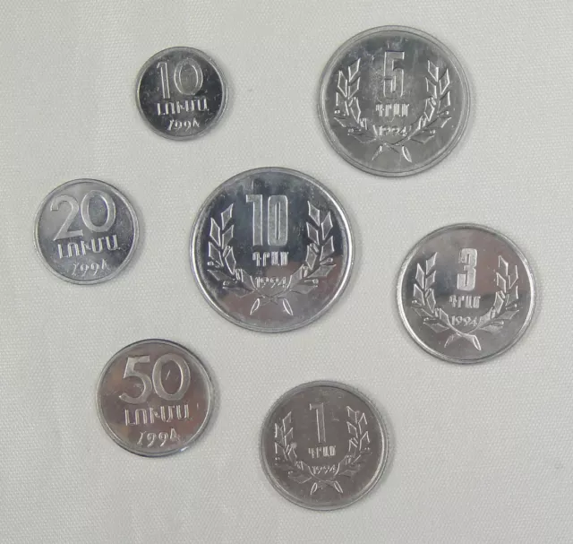 Armenia Coins set of 7 Pieces 1994 UNC