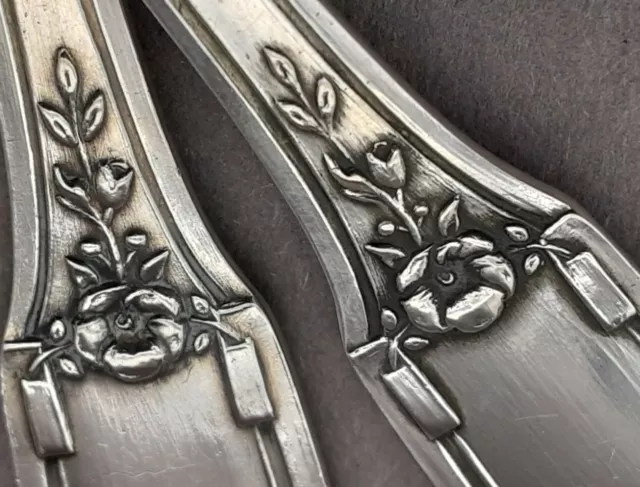 Koch & Bergfeld  Jugendstil Fischbesteck 6 von 12 floral 800er Silber (122)