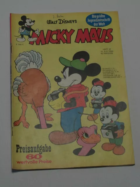 Micky Maus Heft 1966, Nr.29, Zustand Z 2., mit SM, mit SB