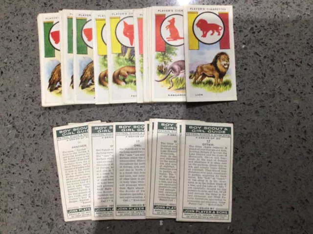 PLAYERS -1933-Boy Scout & Girl Guides-patrol signs & emblems-select your cards.