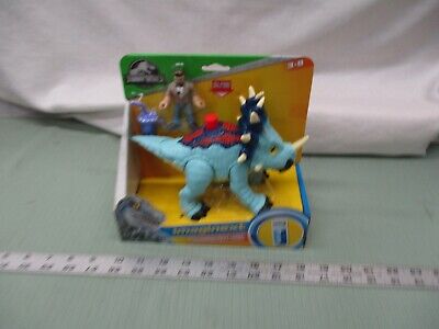 GMR17 jouet pour enfant de 3 à 8 ans Imaginext Jurassic World figurine dinosaure Pachyrhinosaurus et une mini-figurine Lowery Cruthers 