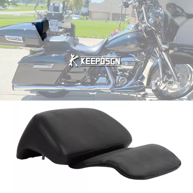 PU Chopped Razor Tour Pack Pak Backrest Pad For Harley Touring / Tri Glide 14-22