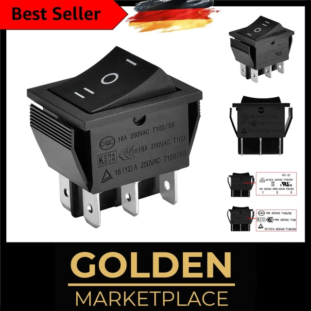 C&K 7201KZQE SWITCH TOGGLE DPDT SLDR LUG 5A ON-ON - USA SELLER - Foto 10