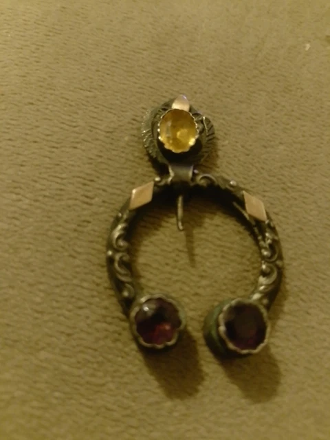 Ancienne broche en argent massif traditionnel antiquités chaoui