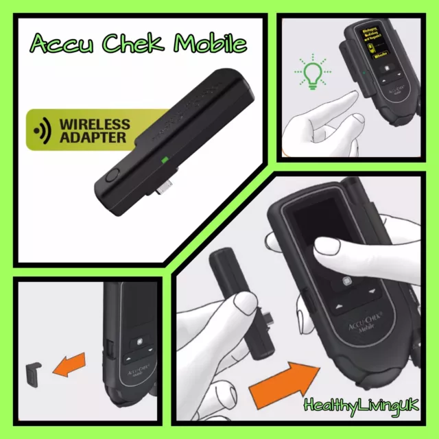Accu Chek drahtloses Gerät - für mobile Zähler - Ergebnisse auf Mobilgeräten anzeigen - UVP £199