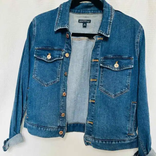 J.Crew Mercantile Cropped Denim Jacket | Size Medium