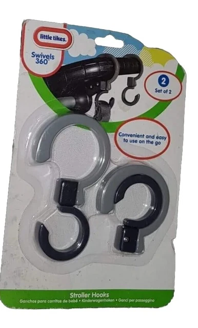 Little Tikes 2er Set Kinderwagenhaken drehbar 360° neu in tatty aussehender Verpackung