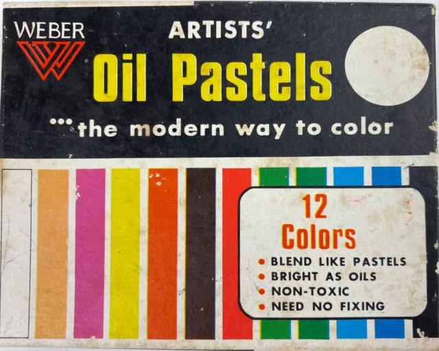 Juego de Pasteles al Óleo de Colección Weber ARTISTS 12 Colores Sin Usar Original Caja Abierta NO 502334