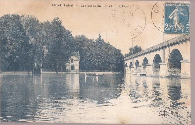 Cpa 45 Olivet. Les Bords Du Loiret. Le Pont .Ecrite Vers 1911 Be
