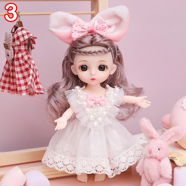 Poupée articulée 16 cm Vêtement + chaussure Yeux 3D Jouet