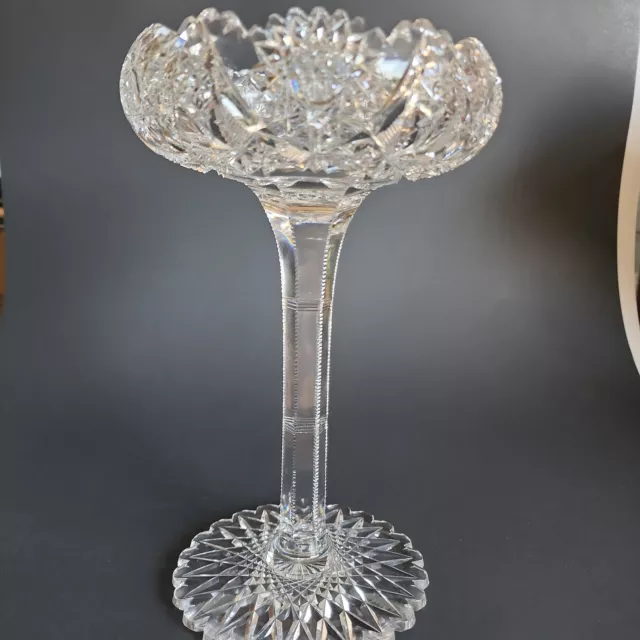 American Brilliant Period Cut Glass compote,  Antique