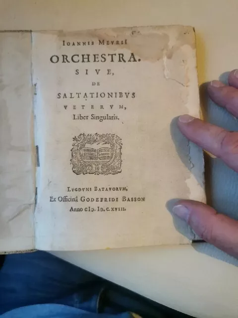 Livre Jean MEURSIUS Orchestra 1618