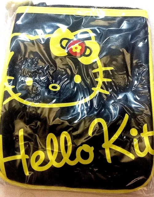 Hello Kitty - Sanrio - Bandolera Pequeña de Ecopiel Negro 15x18- Cartorama -