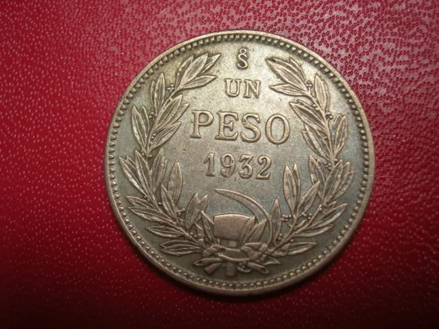 Chili  Monnaie De Un Peso 1932 (A2720)