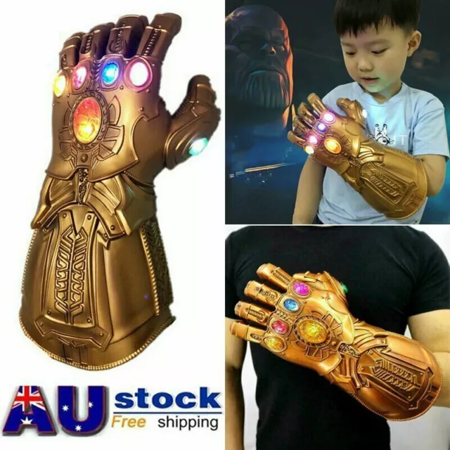 Thanos Infinity Gauntlet Glove War LED Light Glove Cosplay Toy Christmas Gifts