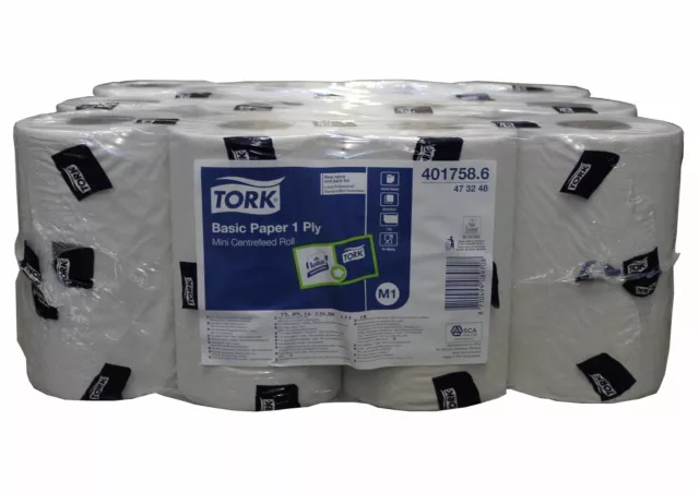 12 Tork Handtuchrollen Mini 19,8cm x 120m Handtuchpapier Handtuchrolle Wischtuch