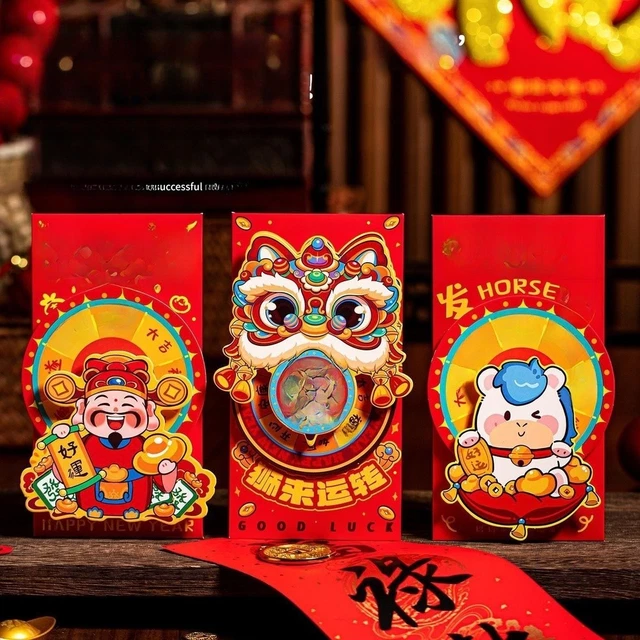 FUN ROTATING RED Envelopes for Chinese New Year 2026 Year of the Horse ...