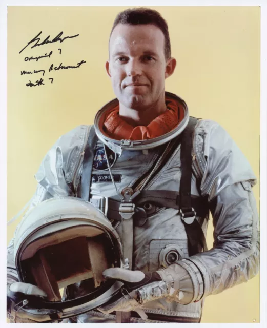 Astronaut Archives offers UNIQUELY signed  Gordon Cooper signed  portrait  !!