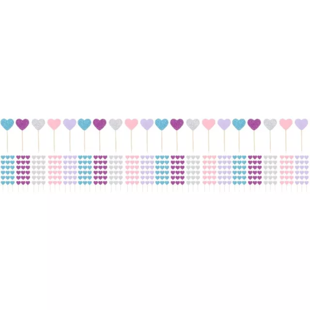 2000 piezas Pasteles Picks Amor Inserción de pastel Cupcake-Topper Decoración en forma de corazón