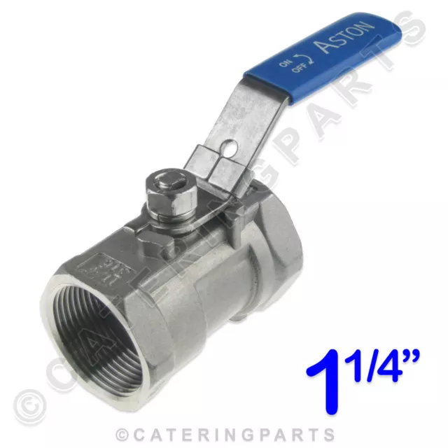 1-1/4" Universal Stainless Steel Fryer Water Oil High Temperature Drain Valve