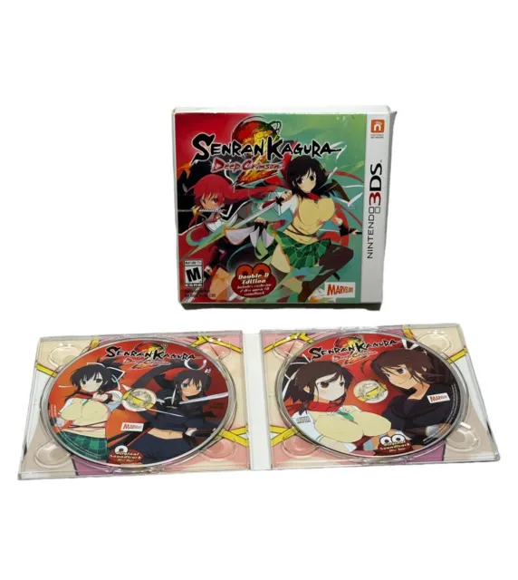 Senran Kagura 2: Deep Crimson (Nintendo 3DS, 2015) Box and Soundtrack Only