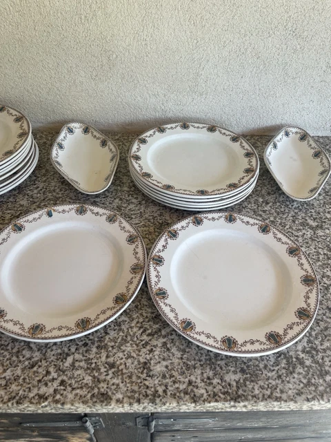 DINETTE ANCIENNE LOT 5 poteries en terre vernissée Vallauris années 60 EUR 12,00 - FR