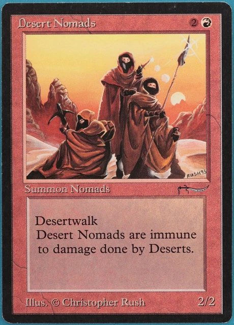 Desert Nomads Arabian Nights NM Red Common MAGIC MTG CARD (ID# 307239) ABUGames