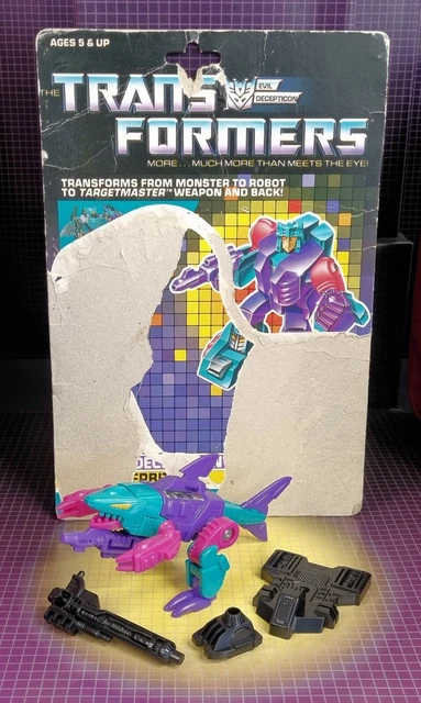 VINTAGE HASBRO TRANSFORMERS G1 Decepticon Seacon Overbite Complete w ...