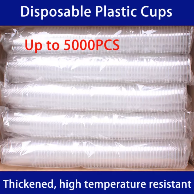 Bulk Plastic Cups Reusable Cold Hot Drinking Water Beer Coffee Tea Cup Up 5000P