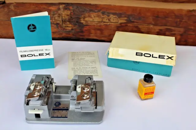 Vintage 1960's Bolex Filmklebepresse 16mm Switzerland Original Box Film Cutting