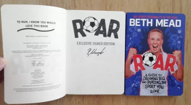 England Women's Football Beth Mead Signed Roar Uk 1/1 Pb Brand New Unread Lovely