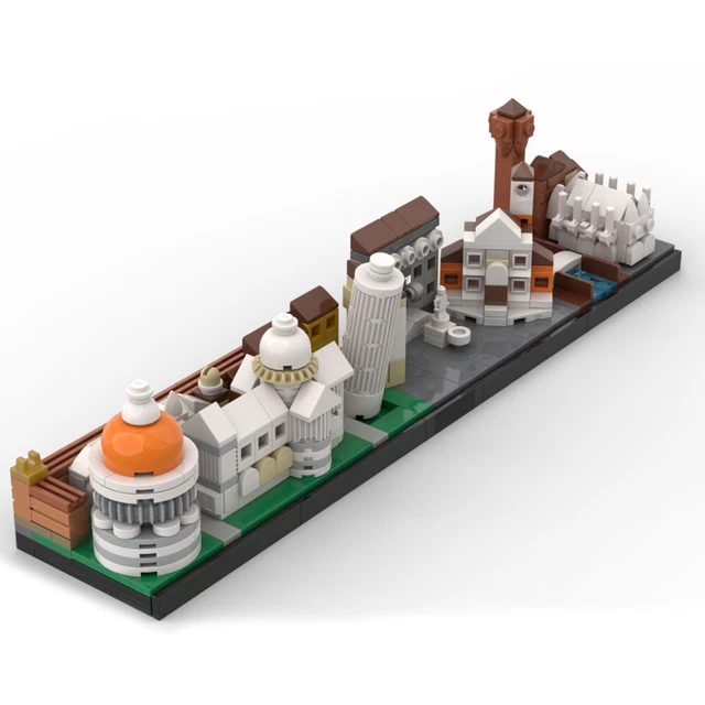 ITALY PISA SKYLINE Architecture with Most Iconic Sites 451 Pieces MOC ...