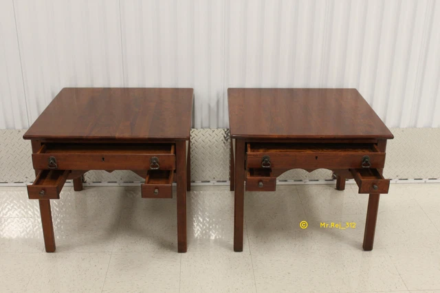 Pair Lexington Bob Timberlake Cherry Mission Style Island Tables