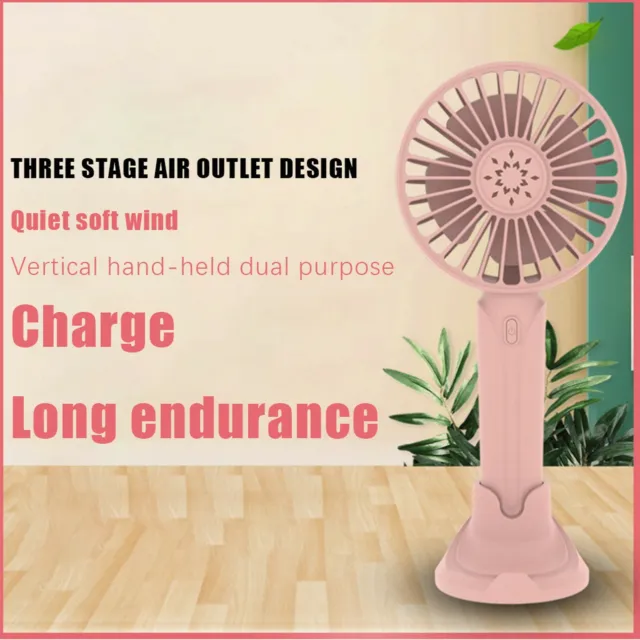 ? Portable Mcdodo Handheld Fan USB Rechargeable With Stand 3 Speed Home Office