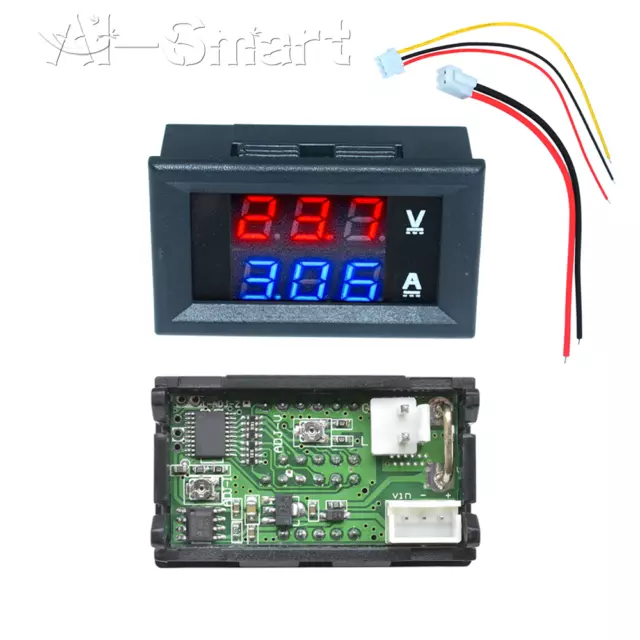 DC-100V 10A Voltmeter Ammeter Blue + Red LED Dual Digital Volt Amp Meter Gauge