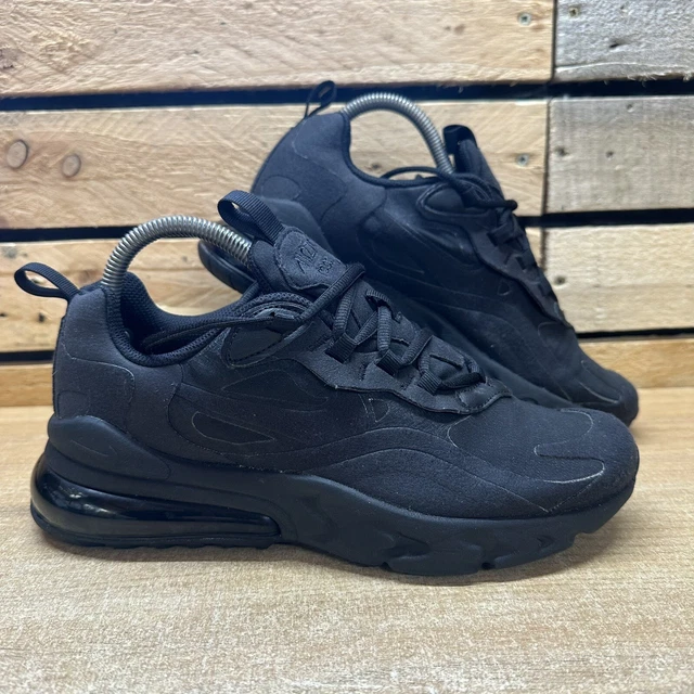 Nike Air Max 270 React GS ""Triple Black"" BQ0103-004 UK taglia 6