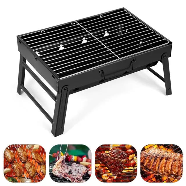 Portable BBQ Charcoal Grill Stainless Steel Small Mini BBQ Tool Kit Outdoor Cook